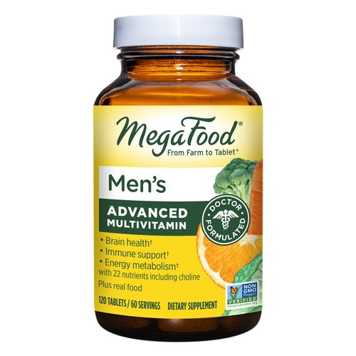 MegaFood Men&#39;s Advanced Multivitamin for Men - Doctor -Formulated - Choline, Vitamin B12, Vitamin...