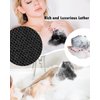 4 Pieces African Exfoliating Net Sponge, 33 inch Long Bathing Sponge Shower Body Scrubber Net for Back Skin Smoother, Daily Use (Black/Blue/Brown/Beige)