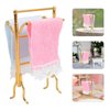 JOINPAYA 1: 12 Dollhouse Towel Rack Dollhouse Miniature Bath Towel Rack Mini Towels Dollhouse Bathroom Furniture Model Set Doll House Play House Accessories Decorations