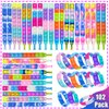 102pcs Pop Bracelet Party Favors Fidget Bracelet It Birthday Party Favors for Kids Goodie Bags Stuffers Classroom Prizes Brand: MEZHOBBY
