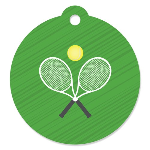 You Got Served - Tennis - Baby Shower or Tennis Ball Birthday Party Favor Gift Tags (Set of 20)