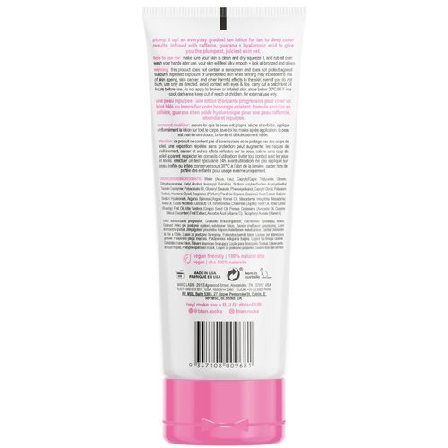 b.tan Dark Gradual Self Tanning Lotion | Plump Up the Bronze Everyday Glow Lotion - Develop a Bronzed Glow, Sunless Tanner Infused With Hyaluronic Acid For Plump, Juicy Skin, 8 Fl Oz