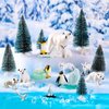 Glimin Polar Animals School Projects Set Diorama Supplies Kit Figurine Toys Model Diorama Project Set Educational Toys Birthday Gifts Decorations