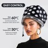 Electric Hair Steamer Cap with 2 Mode Temperature Control, Removable Washable Thermal Spa Hat for Home Hair Care (Black & White)