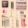 All in One Makeup Kit for Women Eyeshadow Eyeliner lipgloss, Lipstick Makeup brushes Mascara Eyebrow pencil Concealer Face Powder Primer Make Up Gift Set for Women, Teens