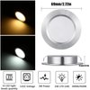 Megrezo 12 Volt Led Lights for RV Boat Trailer Camper - Neutral 4500K 300 Lumens 3W, Low Voltage Recessed Light Dimmable, Pack of 8