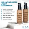 Khasana Moisturizing Liquid Foundation, Flawless Matte Finish Makeup, Full Coverage & Longwear, Lightweight Foundation Formula #8 Natural Beige
