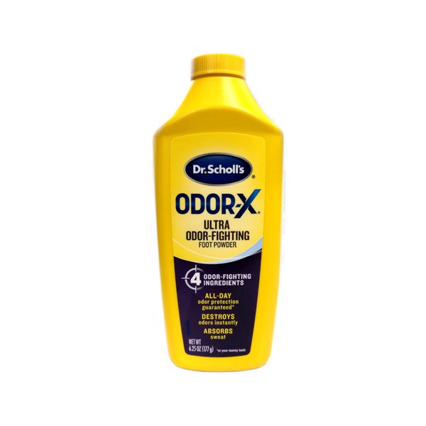 Dr. Scholl's Odor-X Odor Fighting Foot Powder 6.25 oz (Pack of 4)