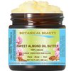 Botanical Beauty SWEET ALMOND OIL BUTTER Pure Natural Virgin Unrefined RAW 16 Fl. Oz.- 480 ml for FACE, SKIN, BODY, DAMAGED HAIR, NAILS.