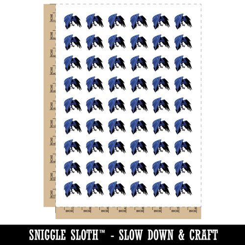 Bird Crow Raven Flying Landing Temporary Tattoo Water Resistant Fake Body Art Set Collection - 54 1" Tattoos (1 Sheet)