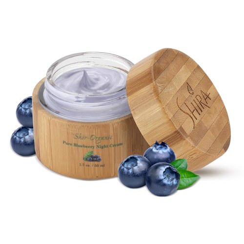 Shira Shir Organic Blueberry Night Cream for Nourished, Wrinkle-Free, Radiant Skin. Moisturizer F...