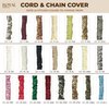 Royal Designs, Inc. CC-1-LB Beige Cord & Chain Cover 4' Linen Fabric Touch Fastener, Linen Beige