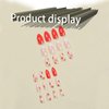 Strawberry Press on Nails Short French Tips Fake Nails with Glossy Red Stick on Nails Youth Designs Cute False Nails Beautiful Almond Acrylic Nails Full Cover Artificial Nails Glue on Nails for Girls
