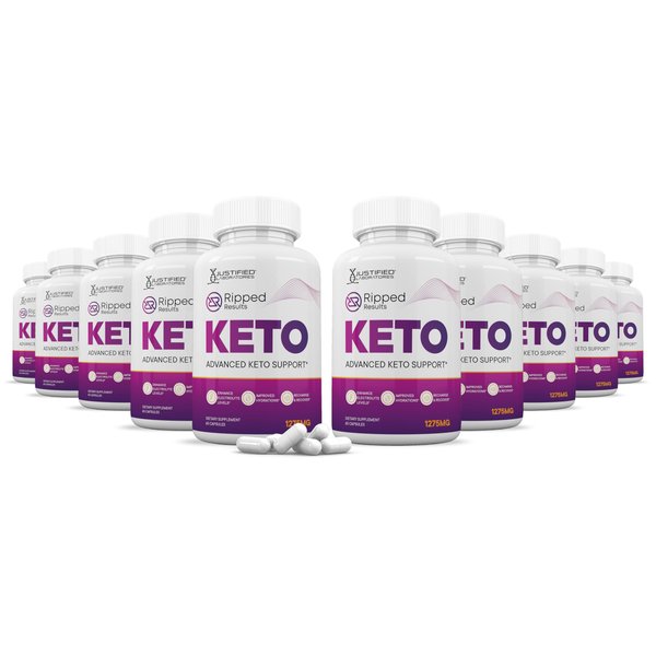 (10 Pack) Ripped Reults Keto ACV Pills 1275MG Keto Support Blend Capsule Alternative to Keto ACV Gummies Formulated with Apple Cider Vinegar Extra Virgin Olive Oil Powder Green Tea Leaf 600 Capsules