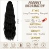 Fanguilar Ponytail Extension 24 Inch Long Curly Wavy Drawstring Ponytail Extension Synthetic Hair Extensions Ponytail for Women Daily Use Natural Black