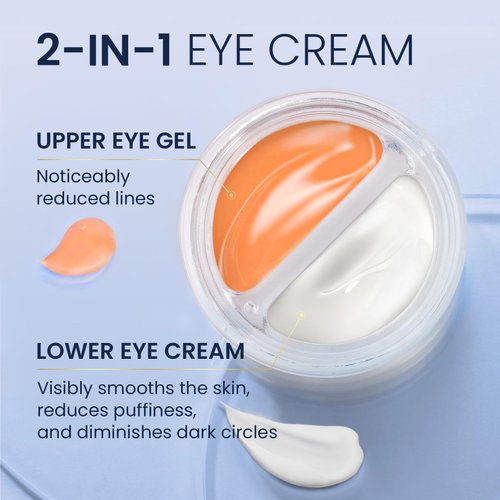 SKIN ULTIMA Dual Eye Cream with Advanced Retinol + Peptides + Caffeine,