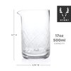 Viski Cocktail Mixing Glass 17 Oz. Crystal Pitcher Thick Base Design Bartending Glasses - Barware Essentials