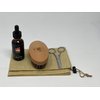 G.B.S Beard Kit - Beard Oil, Travel Beard Brush, Mustache Trimming Scissors - Beard Styling Care Starter Gift Set for Men