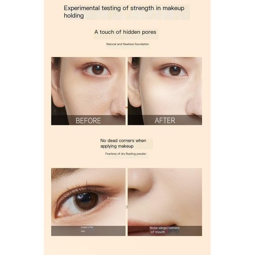 zeesea 2 in 1 Cushion Foundation,Makeup Double Layer Cushion BB Cream &Setting Powder for Oil Control,Tinted Moisturizer,Long-lasting, lvory, 0.32 + 0.18oz (9g + 5g)