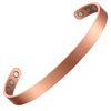 Earth Therapy Minimalist Matte Copper Magnetic Cuff Bracelet For Men and Women - Adjustable - Ultra Strength