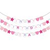 JarThenaAMCS In My Birthday Era Banner Pink Glitter Friendship Bracelet Banner Birth-Tay Era Tour Hanging Bunting Garland for Its A Girl Music Birthday Party Decor