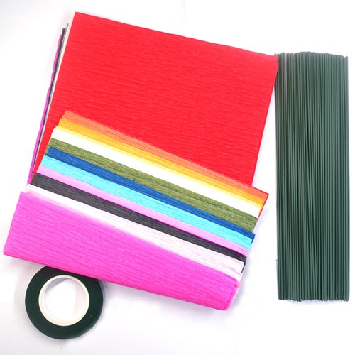 Star Brand Packing Crepe Paper Rolls,Wide Crepe Paper Streamer,for Crepe Paper Flowers,Gift Wrapping,Floral Artwork,Assorted Color Florist Crepe Paper Sheets
