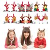 PHOGARY 6 Pairs Christmas Hair Clips, Reindeer Antlers Hair Clips, Deer Ears Barrettes Bow Decorative Hairpins Christmas Hair Accessories for Girls Women