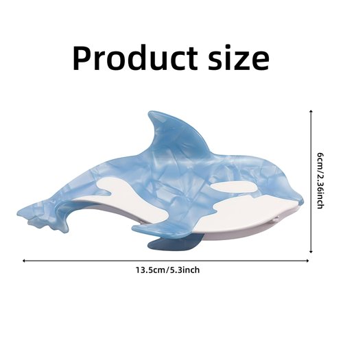 Fish Hair Clip,Novelty Hair Clips,Fish Claw Clip,Whale Hair Clip,Unique Hair Clips,​Fish Hair Clips,Acetate Hair Claw,Fishing Clips,Acetate Hair Clips (Blue)