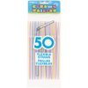 Unique Striped Flexible Plastic Straws Colors | 50 Pcs, Assorted 50ct - Bag