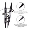 Vtrem 2 in 1 Microblade Eyebrow Pen + Eyeliner Latest Fork-tips Tattoo Eye Brow Pencil with Black Liquid Eyeliner Double-headed Waterproof Stay All Day Eyebrow Pencils and Eye Liner (#01 Light Brown)