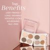 HALEYS Eyeshadow Quad Palette - Re-play Long-Wearing, Talc-Free, Easy-To-Use Buttery velvety Shades, “The Everything” Eye Makeup Palette, Matte and Glitter powders, Smooth Blending, Pigmented, Vegan