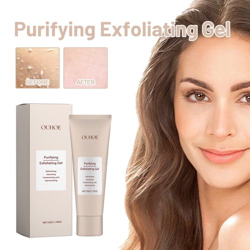 Purifying Exfoliating Gel, Facial Exfoliator Cleanser, Deep Cleansing Face and Body Exfoliating Scrub Gel, Gentle Exfoliating Gel for Face Facial – Exfoliating Gel Scrub for Face Cleans Dirt & Oils