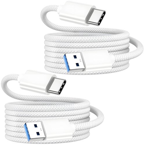 USB to USB C Cable [2 Pack, 6FT],USB A to USB C 3A Fast Charging Braided Charge Cord, Car Carplay Cable for iPhone 16 15 15 Pro Max 15 16 Plus iPad Pro iPad Air 5th Mini 7th Gen Car Charger Cable Cord