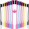 Boao 14 Pcs Edge Brush Bulk Double Sided Edge Control Eyebrow Brush Hair Comb Comb Smooth Grooming for Women, 7 Colors