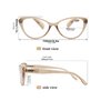 OLOMEE Women's Reading Glasses +2.00 Cat Eye Ladies Readers Stylish Modern Cateye Cheaters 4 Pack Lightweight Frame Comfortable Fit Spring Hinge
