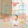 MOTTOYS 500 Pcs Fort Building Kit - 250 Sticks, 250 Connectors Straw Constructor Toys STEM Building Toys - Creative Indoor Buildable Kit for Kid - Outdoor Toys for Kid Ages 4-8 - DIY Interlocking Toys