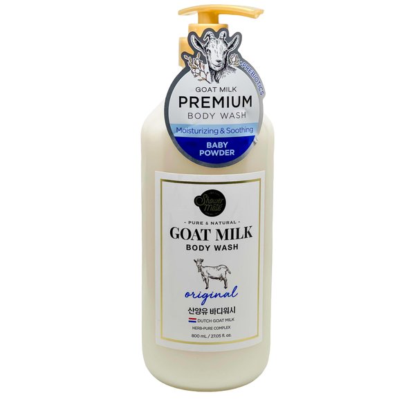 Generic Shower Mate Goat Milk Body Wash Original, 800 mL / 27.05 fl. oz. (Baby Powder)
