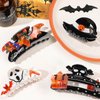 4 Pack Halloween Hair Claw Clips,Bat Ghost Skull Witch Hat Design Halloween Hair Clip,Rhinestone Claw Clip,Non-slip Hair Clips Strong Hold Hair Jaw Clips for Women Girls Halloween Hair Accessories