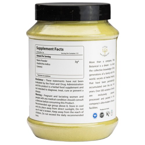 bixa BOTANICAL Neem Leaf Powder (Azadirachta Indica) 1 Pound / 16 Oz, Pack of 1 | Natural Blood Purifier | Anti Allergic Herbal Supplement