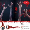 Hanaive 2 Pcs Halloween Ripped Out Eyeball Prop Movie Props Hand Made Quality Realistic Ripped Out Eyes Party Favors for Halloween Trick or Treat Party(Blue)