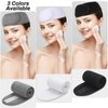 Sublaga Spa Headband Hair Wrap, Sweat Headband Head Wrap Hair Towel Wrap Non-slip Stretchable Washable Makeup Headband for Face Wash (Black+White+Gray)