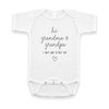 Hi Grandma & Grandpa I Can't Wait To Meet You Pregnancy Announcement Infant Bodysuit - Surprise Gift For Grandparents (White)