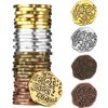 Hicarer 35 Pieces Gold Coins Pirate Coins Metal Fake Coins Pirate Treasure Coin Toys for Party Favor Decorations, Bronze, Red Antique Bronze, Antique Gold and Antique Silver