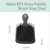Ibiza Hair Aloha-Series KP3 Kona Paddle Brush - Detangling Hairbrush for Wet & Dry Hair, Thick Hair Care, Smoothing Nylon Bristles
