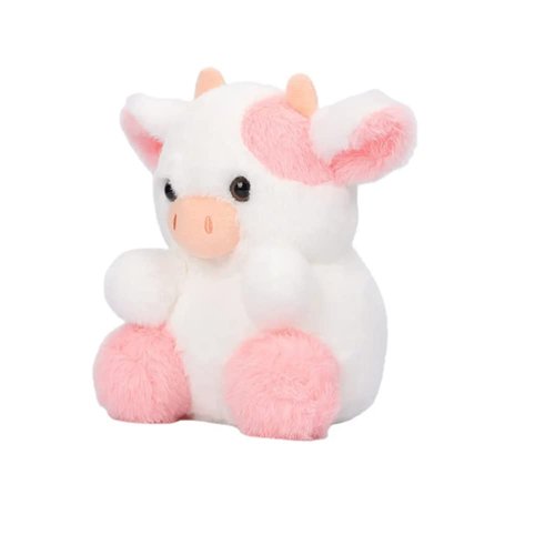 GracesDawn Cow Plush Toy, Plush Pillow Cow Toy, Palm Cows Plush Stuffed Animal Toy, Cartoon Cute Pink Cow Plush Toy, 7.8 inches high