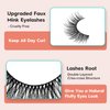 False Eyelashes Cat Eye Lashes Wispy 15mm Strip Eyelashes Thin Band Natural Lashes Fluffy Eyelashes Siligli Lashes Pack Fake Lashes 3D Volume Curly Eyelash 10 Pair