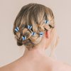 Bartosi Butterfly Hair Clips Blue Butterfly Hair Pin Bride Wedding Decorative Bobby Pins Bridal Hair Pieces Hair Accessories for Women and Girls (Pack of 6)