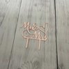 AMINJIE Mr and Mrs Cake Topper - Bride and Groom Sign Wedding/Engagement Cake Toppers Decoration, Mirror Rose Gold Acrylic