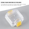 EXCEART 5Pcs Membrane Tooth Boxes Transparent Membrane Film Tooth Box with Latch Denture Storage Boxes