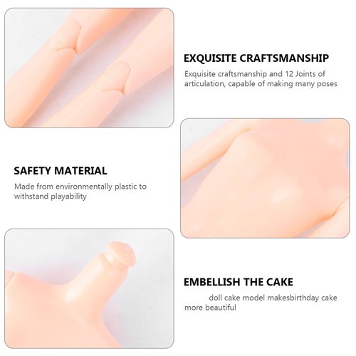 3PCs Nude Doll Body 26cm Plastic Flexible Rotation 12 Moveable Joints Doll Toy Accessory Naked Cake Mold Female Figure Barbie Looks Dolls